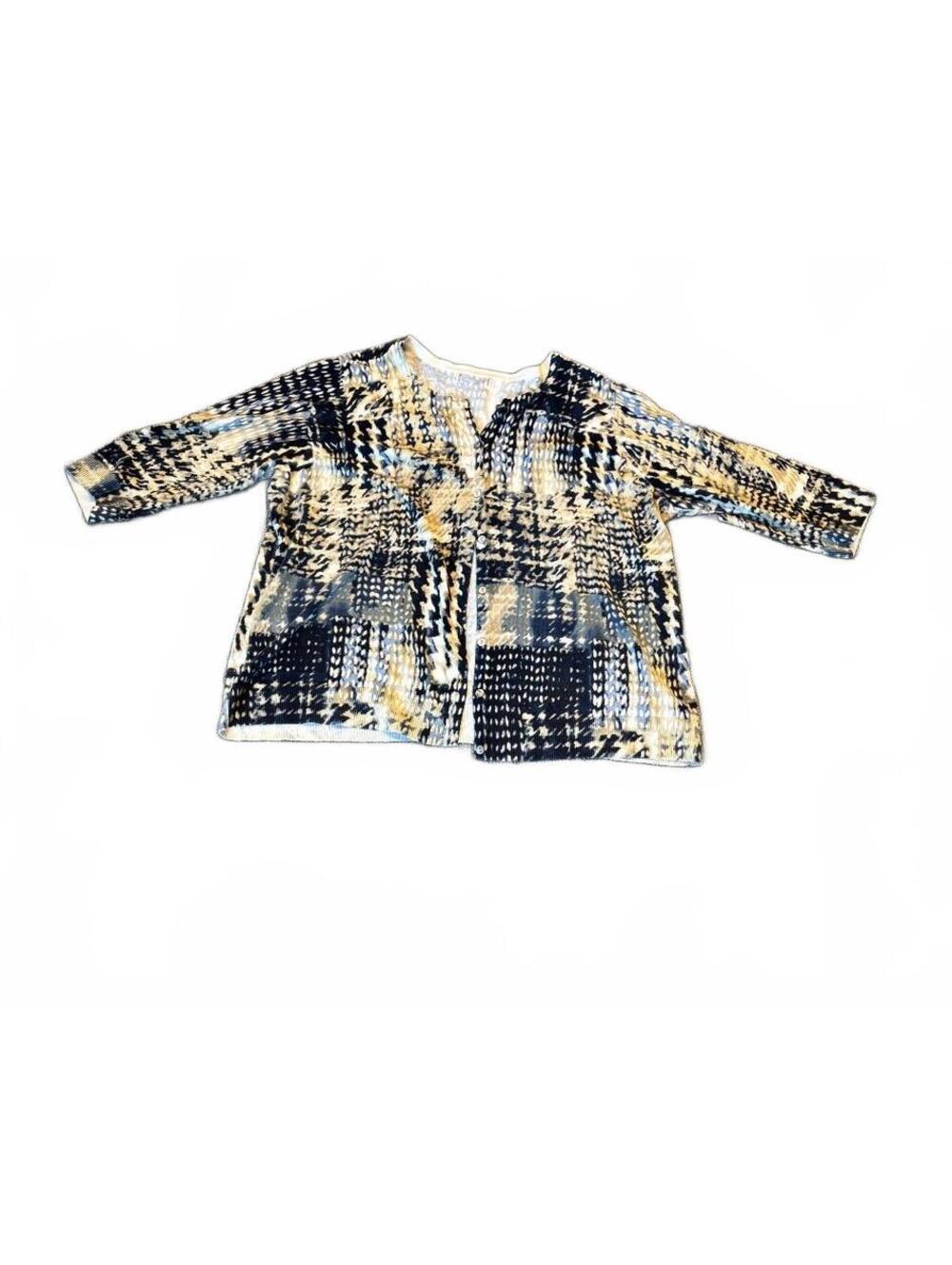 Women's Multi-Color Patterned Cardigan Sweater
